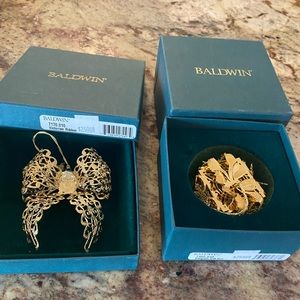Baldwin Victorian Ribbon & Elegant Giftbox Christmas ornaments.
